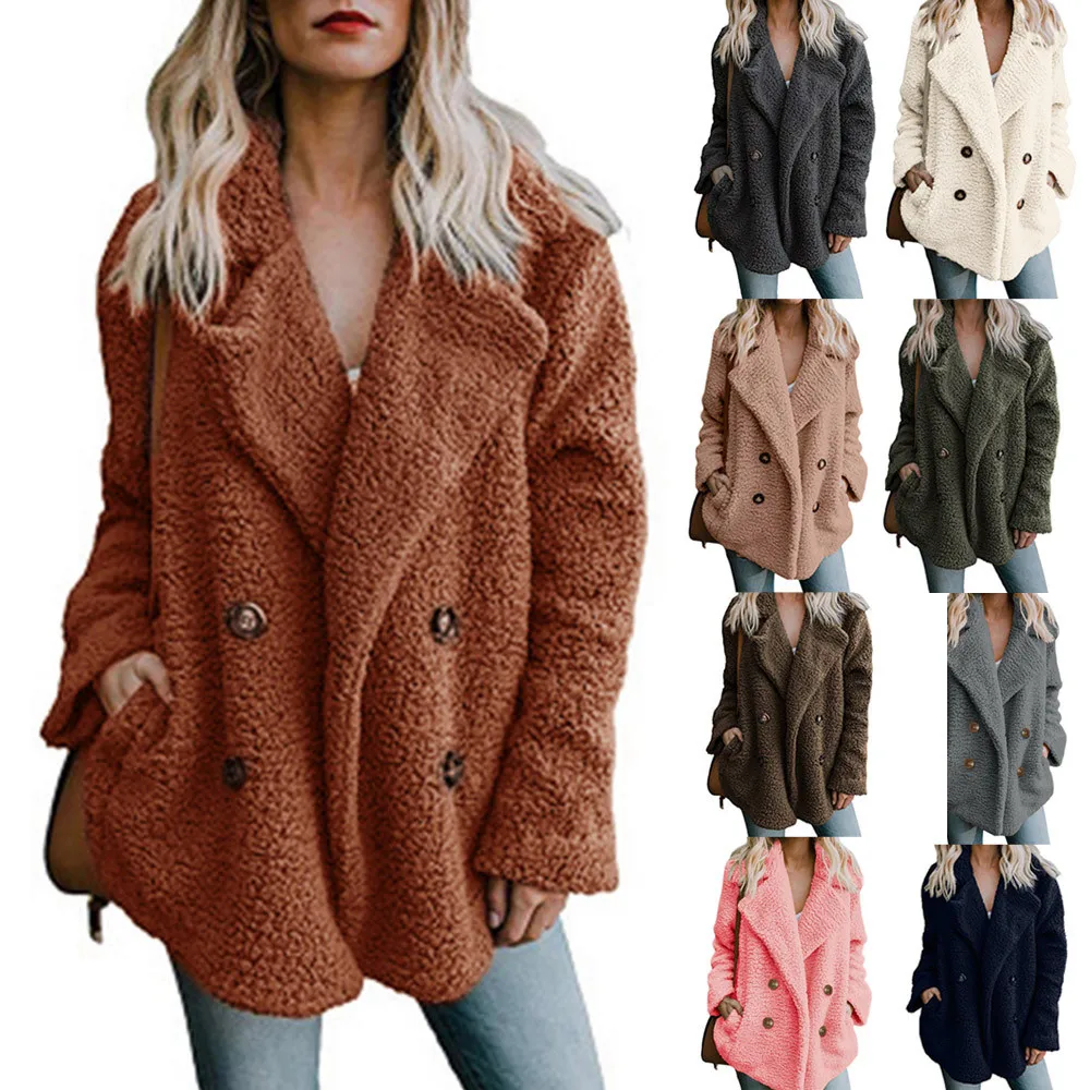Winter Women Coat Elegant Solid Lapel Loose Warm Outwear Female Casual Blends sobretudo feminino abrigo Ladies Coat
Winter Women Coat Elegant Solid Lapel Loose Warm Outwear Female Casual Blends sobretudo feminino abrigo Ladies Coat