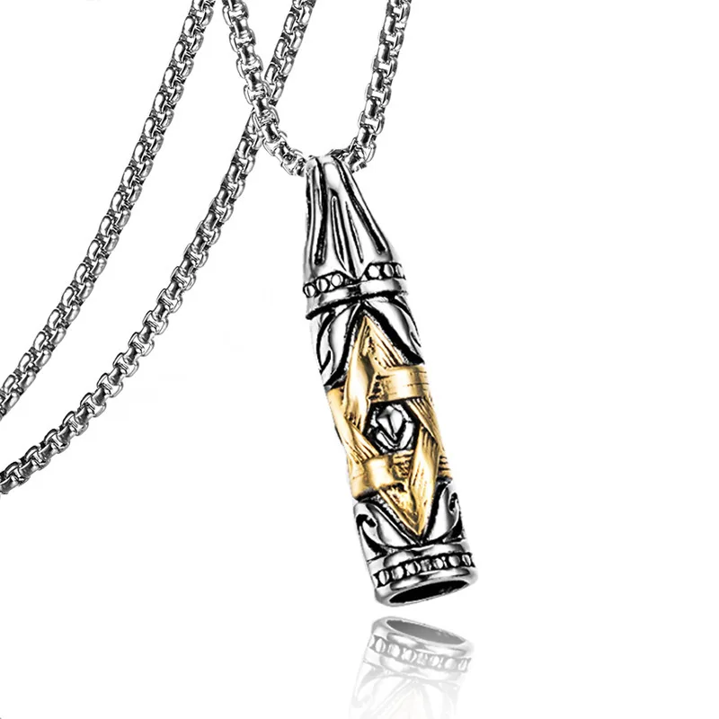 The one and only 316L Titanium Steel Bullet Hexagonal Star Pendant Necklace Worthy of Exploding Punk Accessories
The one and only 316L Titanium Steel Bullet Hexagonal Star Pendant Necklace Worthy of Exploding Punk Accessories