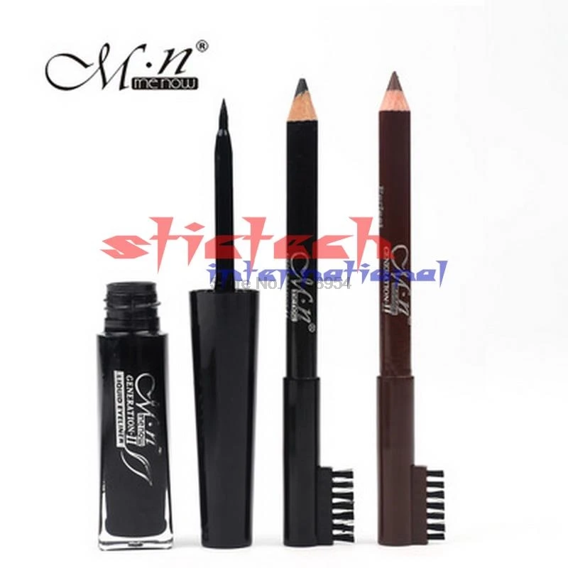 by ems or dhl 200sets Menow Waterproof Make Up Eye Liner Long Lasting Cosmetics Eyes Liquid Beauty Eyelash Eyeliner Makeup |