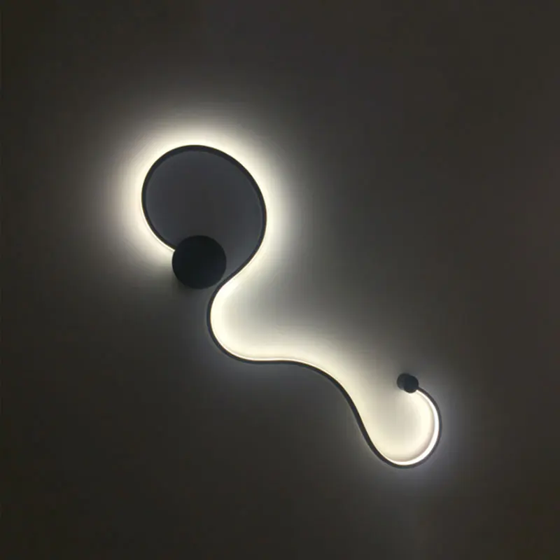 Домашний потолочный светильник черный и белый металлический светодиодные