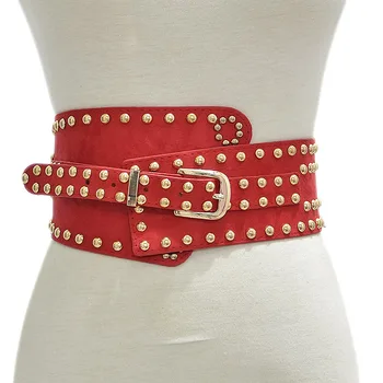 Leather Belts For Ladies Red Wide Belts For Dresses Women Cummerbunds Rivet Red Women's Fashion Corset
Leather Belts For Ladies Red Wide Belts For Dresses Women Cummerbunds Rivet Red Women's Fashion Corset