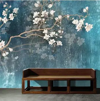 Custom 3D Wall Murals Wallpaper Nordic Blue Vintage Hand Painted Flowers Birds Oil Painting Wall Paper Bedroom Mural De Parede
Custom 3D Wall Murals Wallpaper Nordic Blue Vintage Hand Painted Flowers Birds Oil Painting Wall Paper Bedroom Mural De Parede