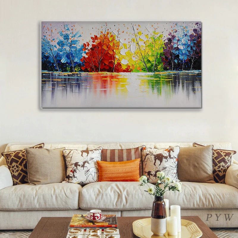 Nordic Style Art Hand Painted Modern Abstract Trees Oil Paintings On Canvas Wall Picture for Living Room Bedroom Home Decor
Nordic Style Art Hand Painted Modern Abstract Trees Oil Paintings On Canvas Wall Picture for Living Room Bedroom Home Decor