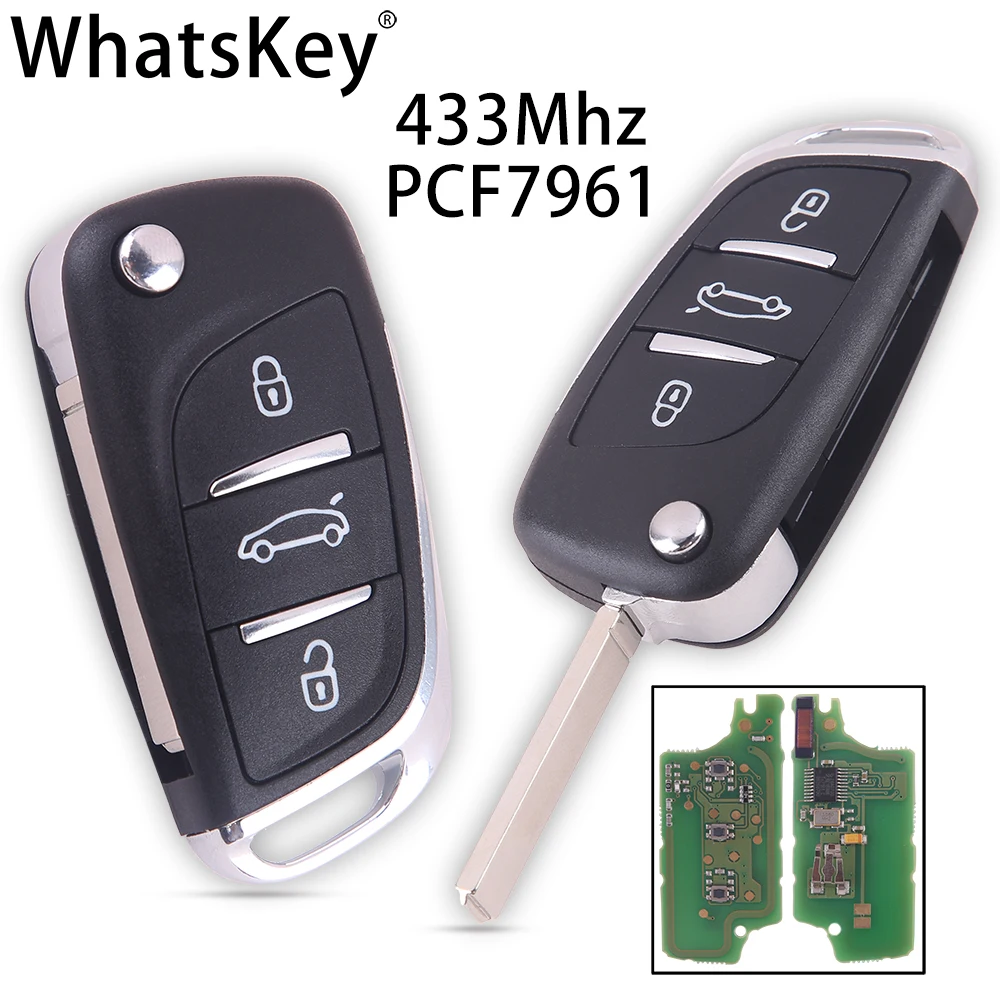 WhatsKey For Citroen C2 C4 C5 Berlingo Xsara Picasso HU83/VA2 Blade Modified Folding Remote Key 433MHz ASK PCF7961 ID46 CE0536
WhatsKey For Citroen C2 C4 C5 Berlingo Xsara Picasso HU83/VA2 Blade Modified Folding Remote Key 433MHz ASK PCF7961 ID46 CE0536