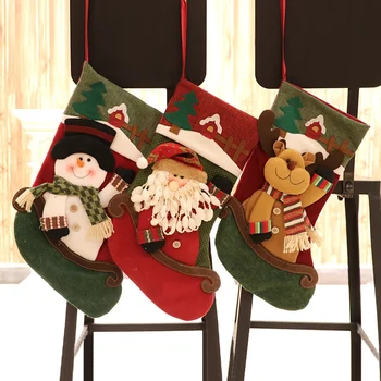 3D Doll Decor Christmas Stockings Candy Socks Gift Holder Bag With Hanging Loops Xmas Tree Fireplace Seasonal Decorations
3D Doll Decor Christmas Stockings Candy Socks Gift Holder Bag With Hanging Loops Xmas Tree Fireplace Seasonal Decorations