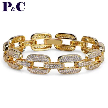 Gold Bracelets for Men Iced Out Miami Cuban Link Chain AAA CZ Cubic Zirconia hip hop jewelry for women
Gold Bracelets for Men Iced Out Miami Cuban Link Chain AAA CZ Cubic Zirconia hip hop jewelry for women