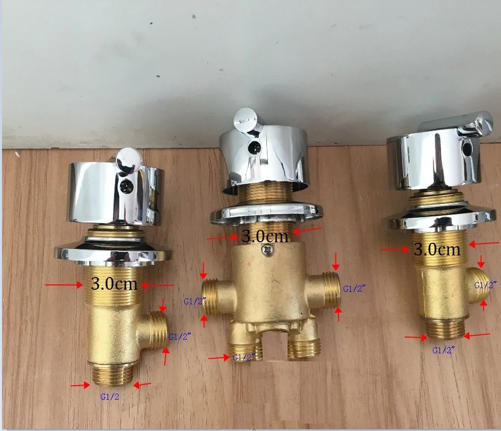 Generic MTTUZK Cold Hot Water Solid Brass Mixing Valve Tap 5 Hole Leaf