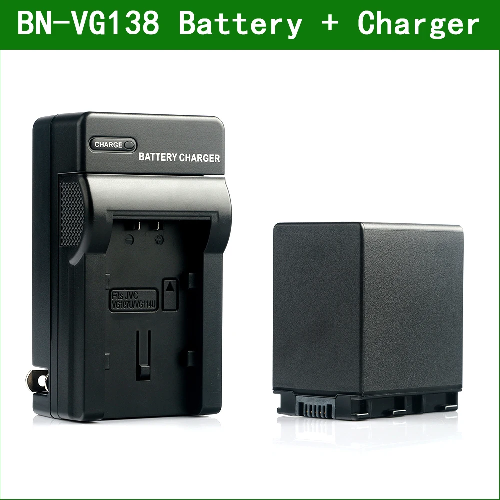 BN-VG138 VG138 Digital Camera Battery + Charger For JVC BN-VG121 BN-VG121E BN-VG121U GZ-EX250 GZ-EX310 GZ-EX355 AA-VG1
BN-VG138 VG138 Digital Camera Battery + Charger For JVC BN-VG121 BN-VG121E BN-VG121U GZ-EX250 GZ-EX310 GZ-EX355 AA-VG1