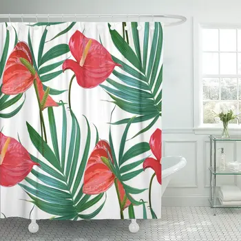 Tropical Flowers and Palm Leaves Floral Exotic Hawaiian Blooming Shower Curtain Waterproof Fabric 60 x 72 Inches Set with Hooks
Tropical Flowers and Palm Leaves Floral Exotic Hawaiian Blooming Shower Curtain Waterproof Fabric 60 x 72 Inches Set with Hooks