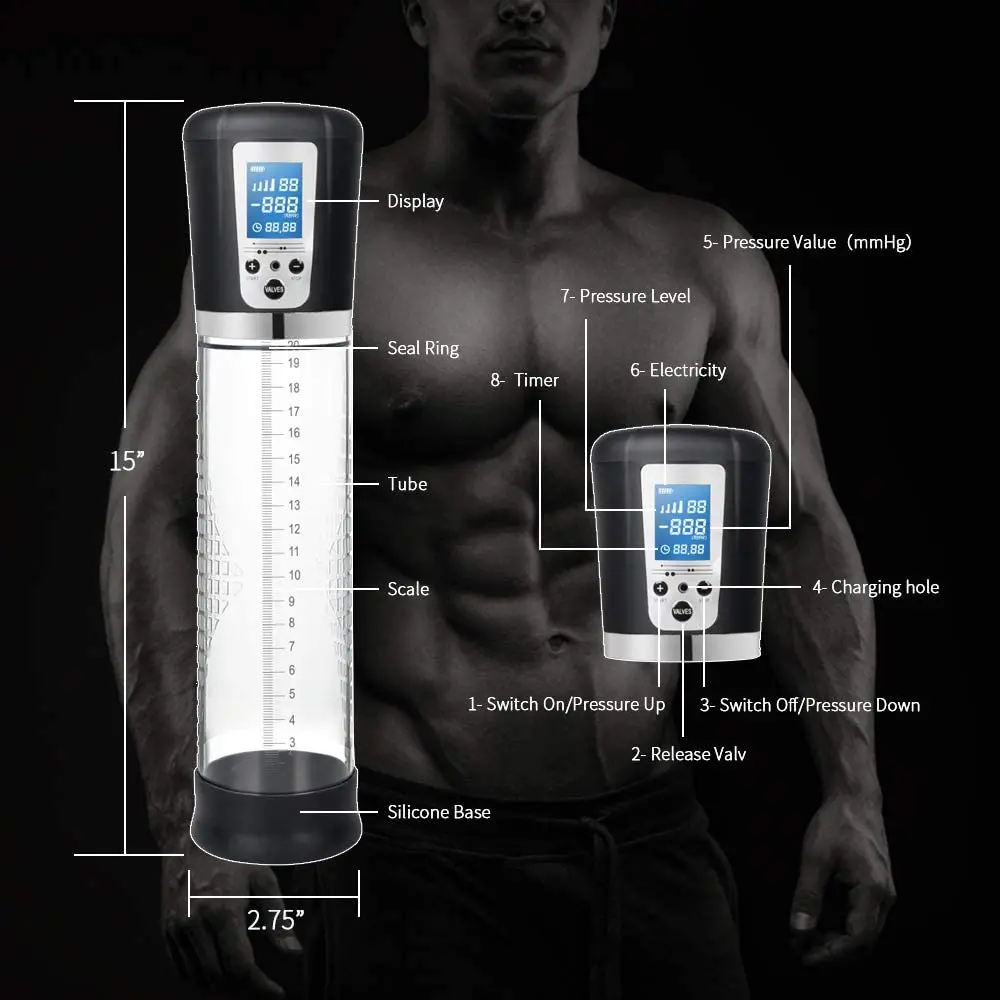 Вакуумный вибромассажер для мужчин купить со скидкой в секс шопе  Вакуумные помпы  Мужские помпы