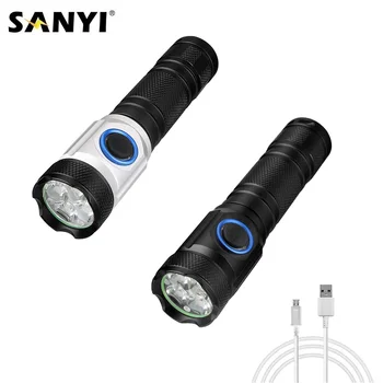 LED Tactical Flashlight USB Rechargeable Torch 4*P50 Led Worklight Waterproof Bicycle Light Portable Lantern by 18650 18350
LED Tactical Flashlight USB Rechargeable Torch 4*P50 Led Worklight Waterproof Bicycle Light Portable Lantern by 18650 18350