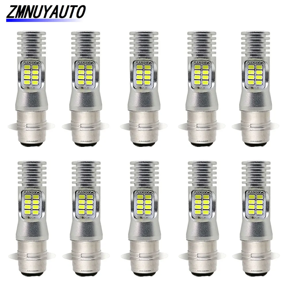 

10PCS 1600LM H4 Led Motorcycle Headlight H6 BA20D Motor Led Bulbs H6M P15D LED Motorbike Head Lamp Hi Lo Beam 10V 60V AC DC