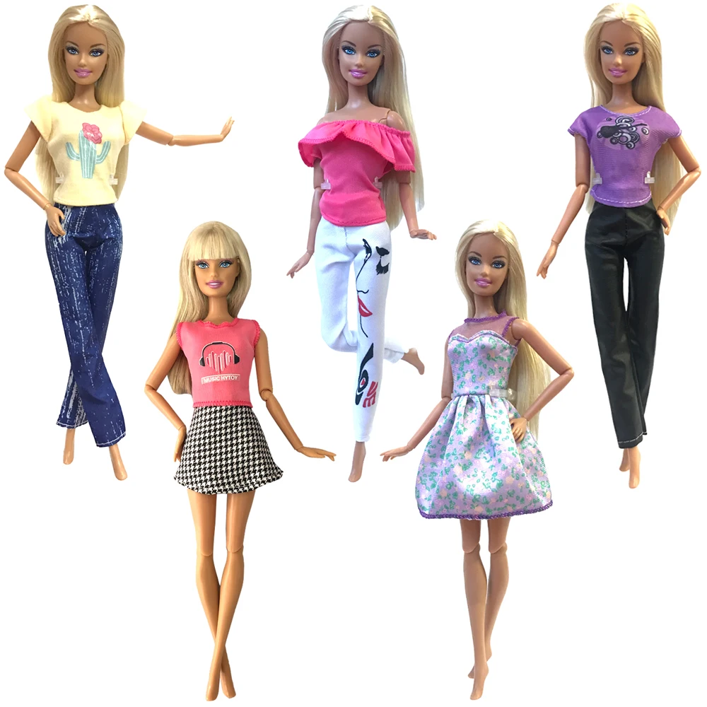 

NK 5 комплектов 1/6 одежда принцессы, повседневный костюм, красивая благородная юбка ручной работы, модное платье для куклы Барби, аксессуары, подарок для девочки, игрушка