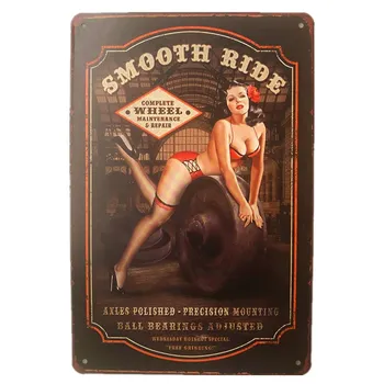Smooth Ride Pin Up Metal Tin Signs Wall Plaque Art Painting Poster for Pub Bar Gas Station Garage Decor 
Smooth Ride Pin Up Metal Tin Signs Wall Plaque Art Painting Poster for Pub Bar Gas Station Garage Decor