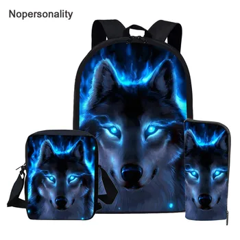 Nopersonality Blue Wolf Print School Bags Set for Boys 3pcs School Backpack Children Large Capacity Book Bag Student Rucksack
Nopersonality Blue Wolf Print School Bags Set for Boys 3pcs School Backpack Children Large Capacity Book Bag Student Rucksack