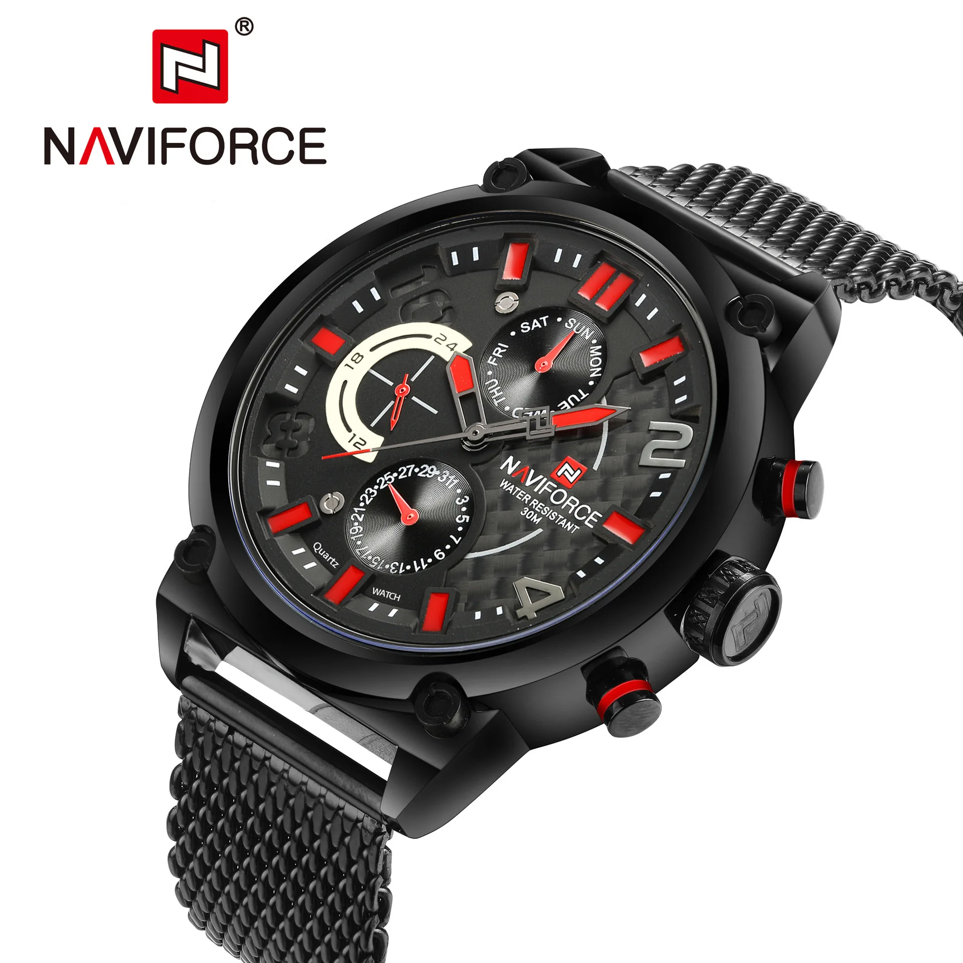 Naviforce Xiang 9068 Hot Selling MEN'S Watch Students Electronic Sports Fashion Woven Mesh Belt Quartz Watch
Naviforce Xiang 9068 Hot Selling MEN'S Watch Students Electronic Sports Fashion Woven Mesh Belt Quartz Watch