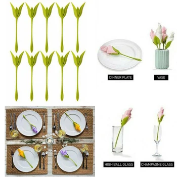 10Pcs Napkin Holders DIY Paper Rose Plastic Flower Branch Serviette Holder Rack Napkin Clip Table Decor Party Favor
10Pcs Napkin Holders DIY Paper Rose Plastic Flower Branch Serviette Holder Rack Napkin Clip Table Decor Party Favor