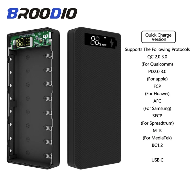 Quick Charge Version 5V Dual USB 8*18650 Power Bank Case Mobile Phone Charger QC 3.0 DIY Shell 18650 battery Holder Charging Box
Quick Charge Version 5V Dual USB 8*18650 Power Bank Case Mobile Phone Charger QC 3.0 DIY Shell 18650 battery Holder Charging Box