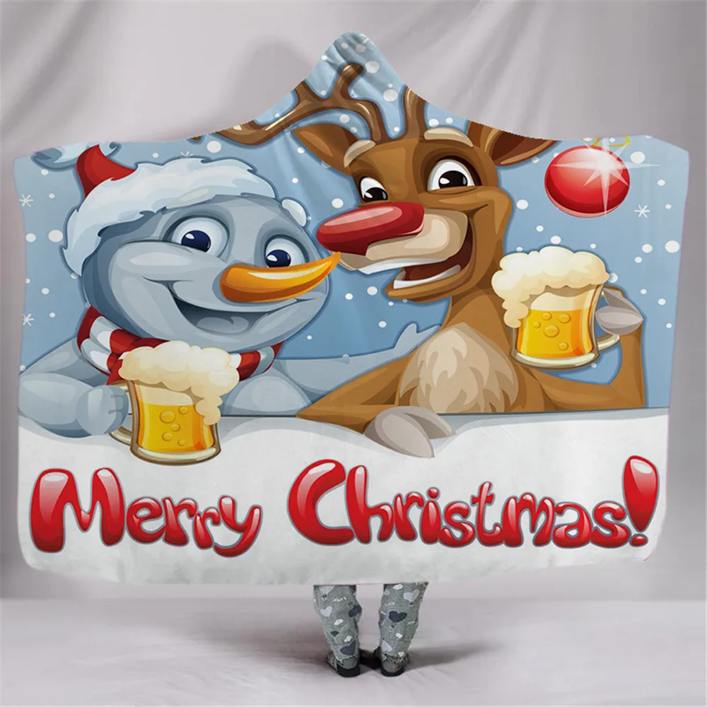 Winter Merry Christmas Bow Bell Hooded Blanket Winter Warm Velvet Throw Blanket For Adults Super Soft Nap TV Hoodie Blanket Gift
Winter Merry Christmas Bow Bell Hooded Blanket Winter Warm Velvet Throw Blanket For Adults Super Soft Nap TV Hoodie Blanket Gift