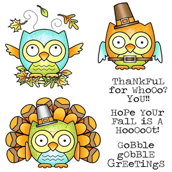 Thanksgiving Fall Owl Set Transparent Clear Silicone Stamp Seal for DIY scrapbooking photo album Decorative clear stamps 
Thanksgiving Fall Owl Set Transparent Clear Silicone Stamp Seal for DIY scrapbooking photo album Decorative clear stamps