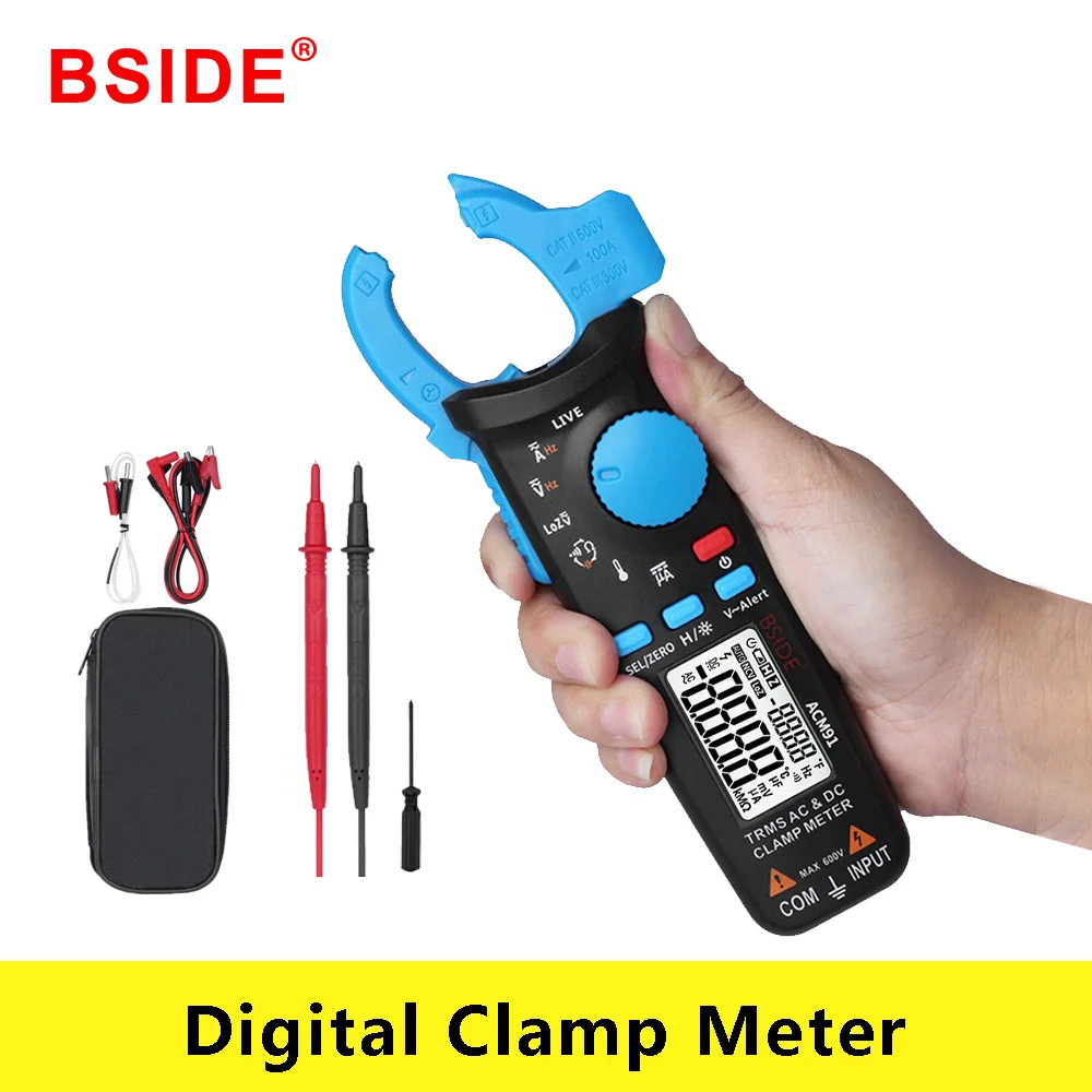 Mini Digital Clamp Meters BSIDE ACM Series True RMS DC AC Current Voltage Ohm Temp Capacitance Hz NCV Tester Ammeter Multimeter
Mini Digital Clamp Meters BSIDE ACM Series True RMS DC AC Current Voltage Ohm Temp Capacitance Hz NCV Tester Ammeter Multimeter