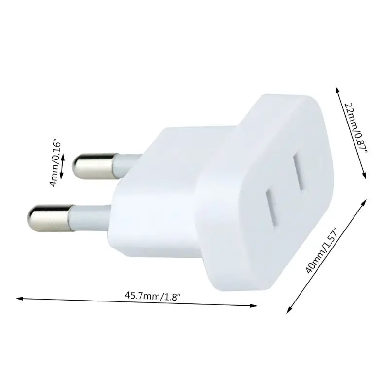 4MM US Jack to EU Plug Outlet Travel Charger Power Socket Adapter USA to Europe European Regulation Charging Converter Plug
4MM US Jack to EU Plug Outlet Travel Charger Power Socket Adapter USA to Europe European Regulation Charging Converter Plug