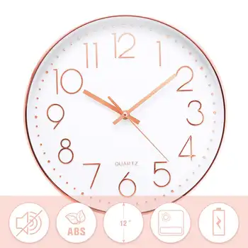 12'' Rose Gold Wall Clock Non Ticking Glow Silent Wall Clock Battery Operated for Indoor Living Room Bedroom Home Decor
12'' Rose Gold Wall Clock Non Ticking Glow Silent Wall Clock Battery Operated for Indoor Living Room Bedroom Home Decor