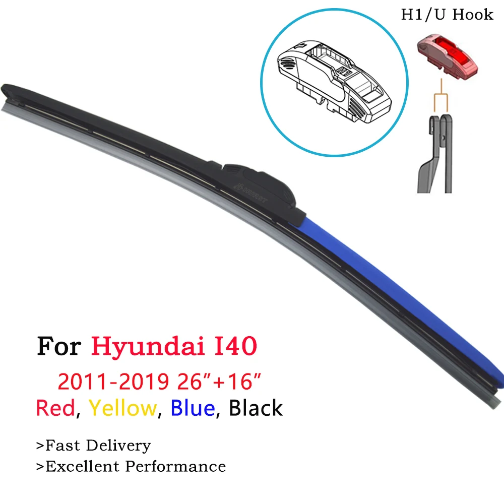 HESITE Colored 2Pcs Front Windshield Wiper Blades For Hyundai I40 SW Gdi Turbo 2013 2015 2016 2017 2018 2019 26"+16" Red Yellow
HESITE Colored 2Pcs Front Windshield Wiper Blades For Hyundai I40 SW Gdi Turbo 2013 2015 2016 2017 2018 2019 26"+16" Red Yellow