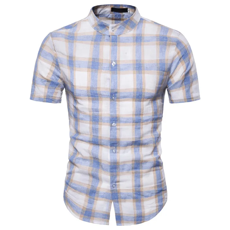 2019 Casual Joint Contrast Color Men'S Wear Printed Stand Collar Pattern Men Casual Short-sleeved Shirt
2019 Casual Joint Contrast Color Men'S Wear Printed Stand Collar Pattern Men Casual Short-sleeved Shirt