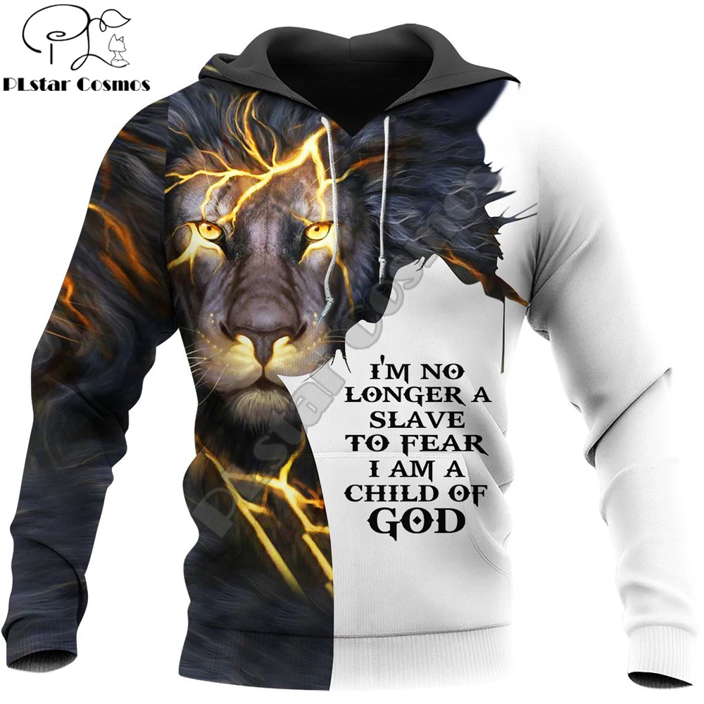 

Autumn Hoodies Easter Jesus Lightning lion 3D Printed Mens Sweatshirt Unisex Streetwear Pullover Casual Jacket Tracksuits KJ0174