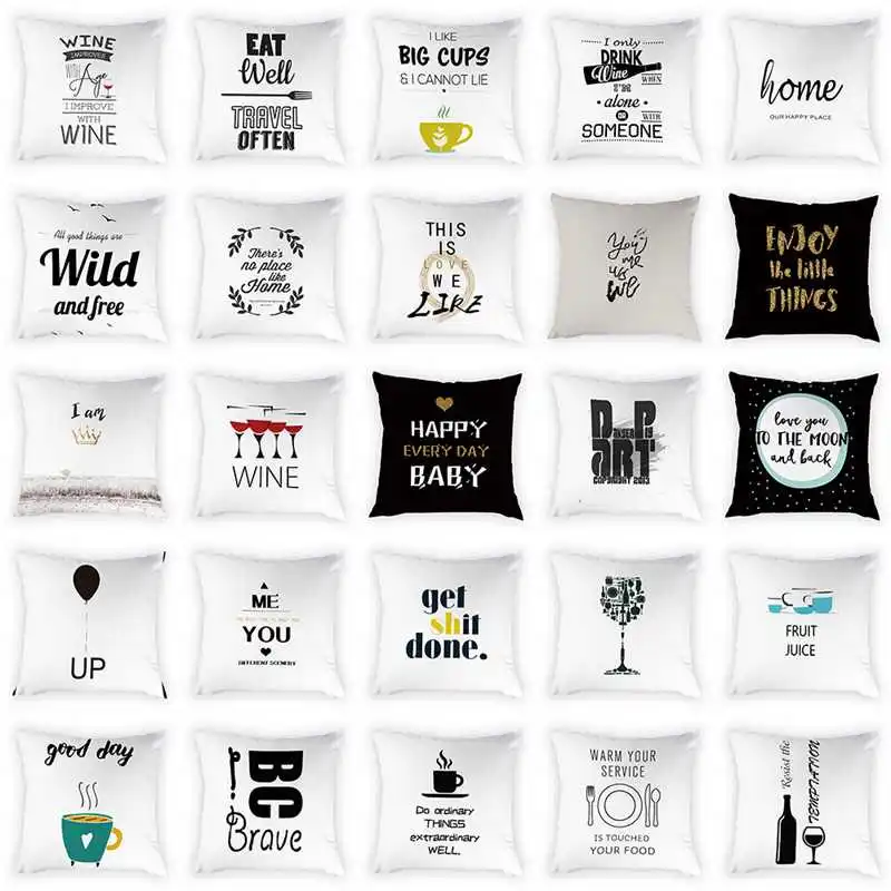 Nordic Simplicity Style Alphabet Printing Pattern Cushion Cover White Color Peach Skin Print Home Decor Throw Pillow 45*45cm
Nordic Simplicity Style Alphabet Printing Pattern Cushion Cover White Color Peach Skin Print Home Decor Throw Pillow 45*45cm