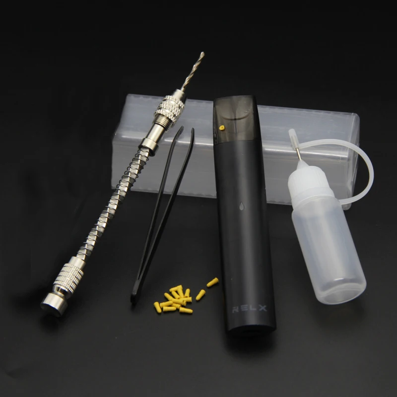 Semiautomatic Universal Electronic Cigarette Vape Pod Punch Hole Punching Oil Tool Kit Diy Hole for RELX Zero JUUL Pod Cartridge
Semiautomatic Universal Electronic Cigarette Vape Pod Punch Hole Punching Oil Tool Kit Diy Hole for RELX Zero JUUL Pod Cartridge
