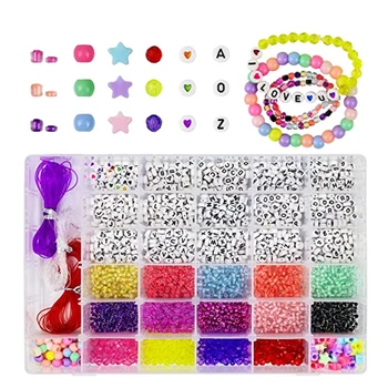 2000Pc Glass Beads Alphabet Beads Beaded Material Bracelet Necklace Hand for Name Bracelet Necklace Jewelry Crafts Children and
2000Pc Glass Beads Alphabet Beads Beaded Material Bracelet Necklace Hand for Name Bracelet Necklace Jewelry Crafts Children and