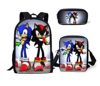 3PCs/Set Fashion Backpack Sonic The Hedgehog Pattern Kids School Bags Cartoon Animal Designer Teenagers Book-Bags Set
3PCs/Set Fashion Backpack Sonic The Hedgehog Pattern Kids School Bags Cartoon Animal Designer Teenagers Book-Bags Set