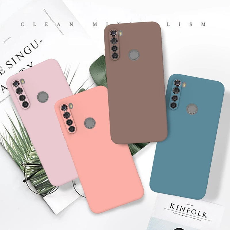 Для Xiaomi Redmi Note 8T Note8T однотонная задняя крышка из ТПУ Мягкий силиконовый чехол для