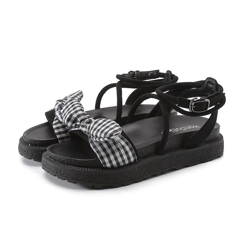 34~43 Plus Size Women Beach Platform Sandals Summer Peep Toe Ankle Strap Bow Roman Sandals Gladiator Flat Shoes Sandale Femme
34~43 Plus Size Women Beach Platform Sandals Summer Peep Toe Ankle Strap Bow Roman Sandals Gladiator Flat Shoes Sandale Femme