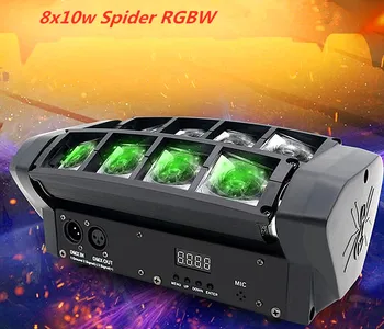 Moving Head Light Mini LED Spider 8x10W RGBW Beam Light Good Quality Fast Shipping
Moving Head Light Mini LED Spider 8x10W RGBW Beam Light Good Quality Fast Shipping