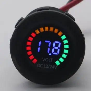 DC 12V 24V Car Motorcycle Boat Voltmeter 3 Digit Color Screen Volt Gauge Meter with Low Voltage Buzzer Alarm
DC 12V 24V Car Motorcycle Boat Voltmeter 3 Digit Color Screen Volt Gauge Meter with Low Voltage Buzzer Alarm