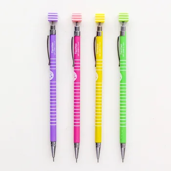 4 pcs/lot Stripe Mechanical Pencil Candy color 0.7 mm Automatic Drawing Pen School writing Supplies Stationery gift
4 pcs/lot Stripe Mechanical Pencil Candy color 0.7 mm Automatic Drawing Pen School writing Supplies Stationery gift