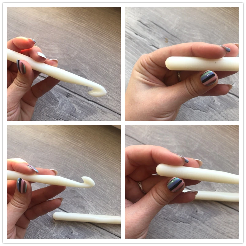 Plastic Crochet Hook 10mm 12mm For Making Braiding Sewing Accessory 2Pcs KV Plastic Crochet Hook 10mm 12mm For Making Braiding Sewing Accessory 2Pcs KV