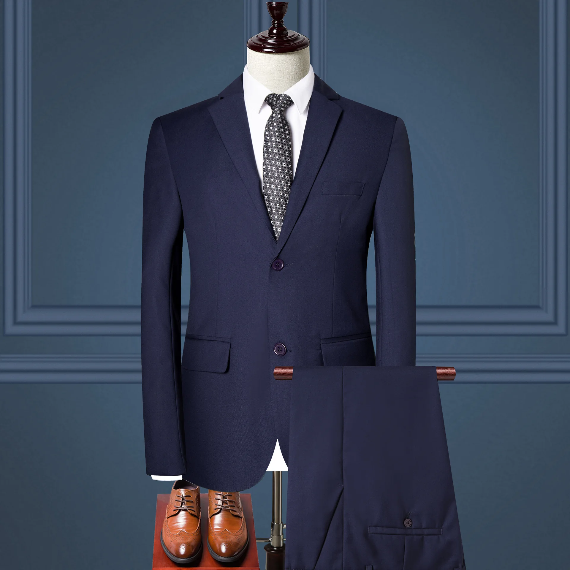 Supply of Goods Autumn And Winter New Style Men's Two-Button Suit Men's Suit Three-piece Set
Supply of Goods Autumn And Winter New Style Men's Two-Button Suit Men's Suit Three-piece Set