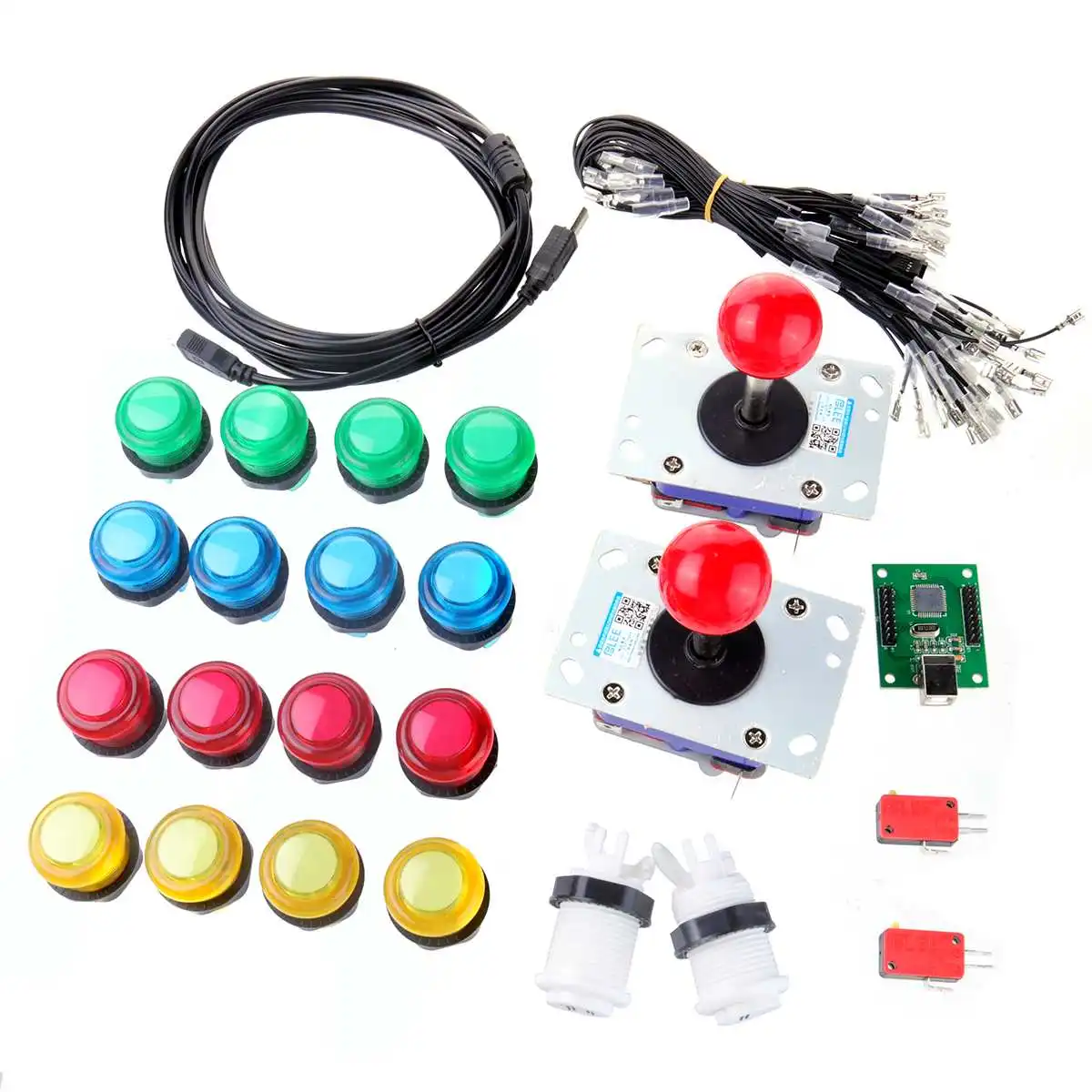 Arcade Gaming Video Game Controller USB Encoder Joystick Buttons Kit Parts Wire Cables DIY Set Accessories Replacement Kit
Arcade Gaming Video Game Controller USB Encoder Joystick Buttons Kit Parts Wire Cables DIY Set Accessories Replacement Kit