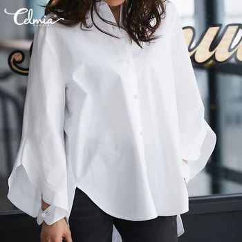 Celmia Fashion Casual Solid Color Ladies Office Tops Sexy Buttons Long Sleeve Women Blouse 2020 Spring Asymmetrical White Blusas
Celmia Fashion Casual Solid Color Ladies Office Tops Sexy Buttons Long Sleeve Women Blouse 2020 Spring Asymmetrical White Blusas