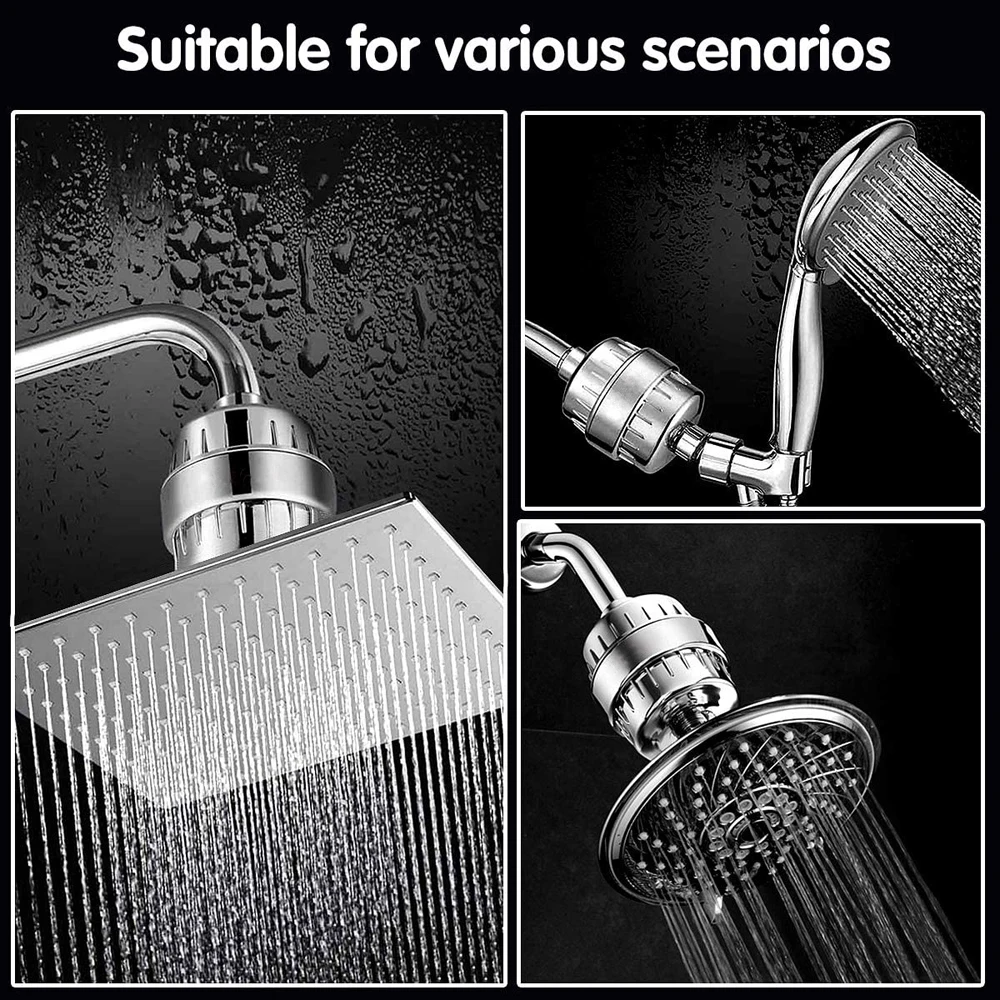 1Set 10 Stages Shower Water Filter - Remove Chlorine + Heavy Metals - Filtered Showers Head Soften for Hard Water 1Set 10 Stages Shower Water Filter - Remove Chlorine + Heavy Metals - Filtered Showers Head Soften for Hard Water