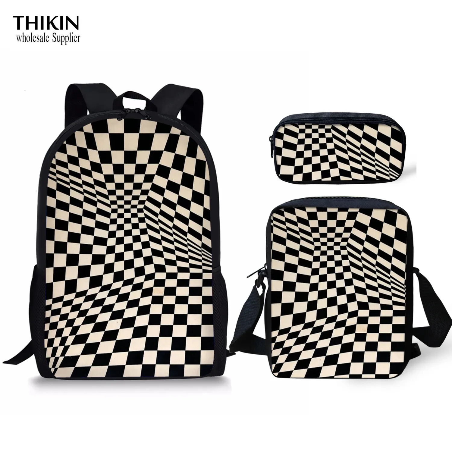 THIKIN Visual Error Pattern School Bags for Boys Girls Backpack Kids School Bag Set Child Bookpack School Bag for Kids Custom
THIKIN Visual Error Pattern School Bags for Boys Girls Backpack Kids School Bag Set Child Bookpack School Bag for Kids Custom