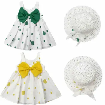 Toddler Infants Baby Girl Dress Cute Baby Girl Sleeveless Polka Dot Party Casual Dress Princess Bow Dress+Hat Clothes 2PCS
Toddler Infants Baby Girl Dress Cute Baby Girl Sleeveless Polka Dot Party Casual Dress Princess Bow Dress+Hat Clothes 2PCS