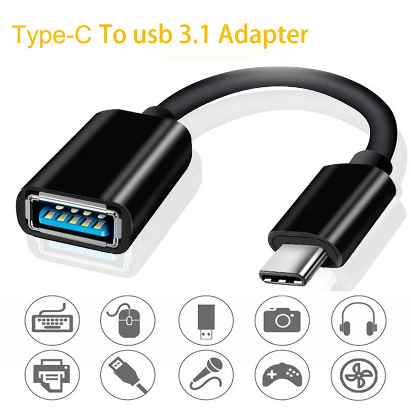 USB C OTG Cable Adapter Male Type C to Female USB 2.0/USB 3.1 Adapter for Huawei Nokia,Xiaomi Samsung Macbook, OnePlus (Black)
USB C OTG Cable Adapter Male Type C to Female USB 2.0/USB 3.1 Adapter for Huawei Nokia,Xiaomi Samsung Macbook, OnePlus (Black)