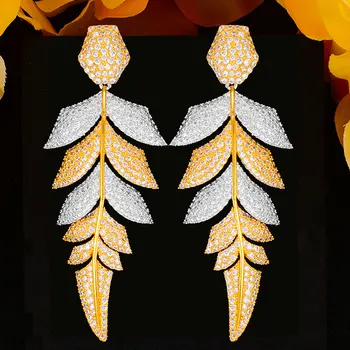 missvikki 2020 Noble Symbol Luxury Feather Shape Pendant Earrings Pyramid Shape Fine Jewelry For Women Wedding High Quality
missvikki 2020 Noble Symbol Luxury Feather Shape Pendant Earrings Pyramid Shape Fine Jewelry For Women Wedding High Quality