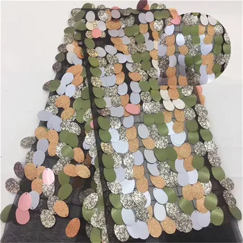 High Quality African Lace Fabrics multicolor French Net Embroidery Sequins Tulle Lace Fabric For Nigerian Party Dress
High Quality African Lace Fabrics multicolor French Net Embroidery Sequins Tulle Lace Fabric For Nigerian Party Dress