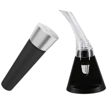 New Red Wine Aerator Glass Aerating Decanter Pourer Box Stand Set with Vacuum Wine Bottle Cap
New Red Wine Aerator Glass Aerating Decanter Pourer Box Stand Set with Vacuum Wine Bottle Cap
